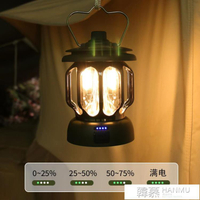 新款戶外復古野營燈USB充電露營燈暖光氛圍燈手提帳篷燈