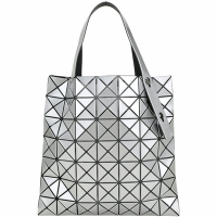 ISSEY MIYAKE PRISM 三宅一生 BAOBAO 7x7 亮面幾何手提托特包(銀色)