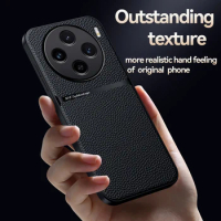 Shockproof Phoen Case For VIVO X90 Pro X70 Pro Leather Texture Silicone Phone Cover Shell For VIVO X100 Pro X80 Pro Back Cover