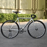 2021 New TSUNAMI SNM100 FIXED GEAR BIKE Aluminum Frame Single Speed Fixie Bike Track Bicycle 20-24H Flat Spokes Wheel V brakes