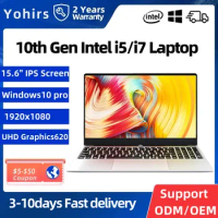 15.6 Inch Notebook Intel Core i5 10210U i7 10510U DDR4 Windows 10 Pro Key HDMI 4K Gaming Laptop Office Computer Backlit Keyboard