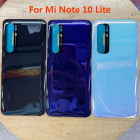 For Xiaomi Mi Note 10 Lite Back Battery Cover M2002F4LG Note10 Lite Back Cover Rear Housing Door Case Replacement Parts