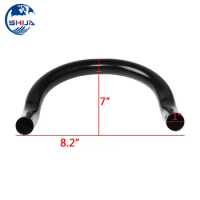 Black 210mm Flat Cafe Racer Rear Seat Loop Frame Hoop End 1" 25mm For Yamaha SR125 SR250 SR400 SR500 XJ550 XJ650 XS650