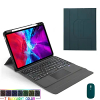 Backlight Touchpad Bluetooth keyboard cover For iPad 10.2 9th Pro 9.7 11 10.5 2021 Air 4 1 2 3 Conjoined Case+ Pen Slot charging