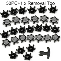 30pcs Golf Shoes Soft Spikes Pins Soft Durometer TPU1/4 Turn Fast Shoe Spikes Screw In Removal Tools Golf Training Parts