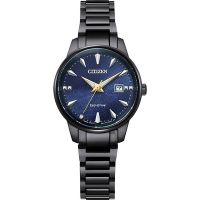 CITIZEN 星辰 亞洲限定 光動能簡約女錶 520送禮推薦-銀河藍 EW2598-83L