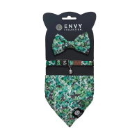 【ENVY COLLECTION】貓頸圈 馬賽克風暴三件組(頸圈領結領巾)