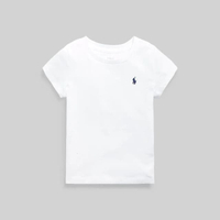 Polo Ralph Lauren Kids TEE Girls 2T-4T Cotton Jersey Tee เสื้อยืดเด็ก รุ่น CWPOTSHO8020114 สี 100 WH