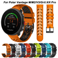 Silicone Bracelet For Polar Vantage M M2 V3 Smart Watch Band For Polar Grit X / Grit X Pro Soft Strap 22mm Sport Wrist Band