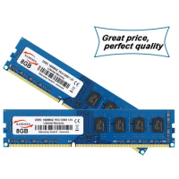 DDR3 RAM 4GB 8GB 1600MHz brand new low voltage 1.5V blue PC3-12800U desktop memory DIMM 240-pin non-ECC