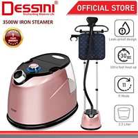 DESSINI ITALY 3500W Seterika Listrik Piringan Keramik Uap Semprot Steamer Pakaian Sikat Pembersih Se