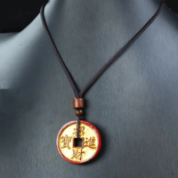 Loket Kekayaan Cinabar, Lima Maharaja, Uniseks, Aksesori Kalung Charms Jewelry kamassi  titanium  je