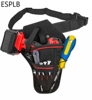 ESPLB Multi-functional Waterproof Drill Holster Waist Tool Bag Electric Waist Belt Tool Pouch Bag for Wrench Hammer Screwdriver2023