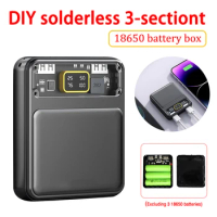 18650 Battery Charger Case Fast Charging Shell DIY Power Bank Box With Digital Display Screen Batteries Charging Power Bank Case