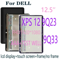 12.5'' FHD LCD For DELL XPS 12 9Q23 9Q33 f20s p20s LP125WF1-SPA2 A3 LCD Display Touch Screen Digitizer Panel Assembly With Frame