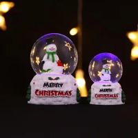 Display Decorative Resin Santa Claus Snowman Snow Globe Miniature Snow Globe Exquisite Home Decoration