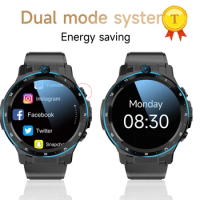 dual mode system 2g 3g 4g lte Smart Watch Men 6G RAM 128GB ROM GPS Wifi Dual Cameras 900Mah Big Battery Android 10 Smartwatch