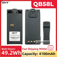 Original QYT 4100mAh Battery for 27MHz CB Walkie Talkie QYT CB-58 Portable Citizen Band Two Way Radio with Belt Clip