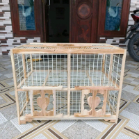 DONGDANG/SANGKAR MERPATI 4 PINTU(2 pasang) BAHAN KAYU JATI RUJI FIBER KONDISI AMBRUKAN BELUM DI RAKI