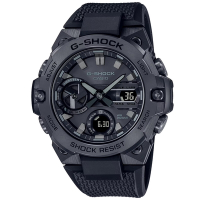 CASIO 卡西歐 G-SHOCK 太陽能x藍牙連線 多功能雙顯腕錶 母親節 禮物 49.6mm / GST-B400BB-1A
