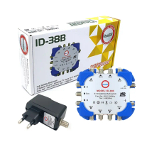 มัลติสวิตช์ iDeaSat Multi Switch​ ID-38B เข้า3ออก8 ใช้ Adaptor 18V รองรับทีวีดิจิตอล