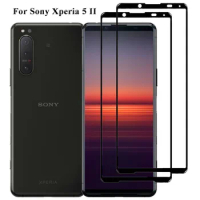 2PCS/lot Safety Protective Glass Case For Sony Xperia 5 II 6.1" Tempered Glass For Sony Xperia 5 II SO-52A XQ-AS52 XQ-AS62 Glass