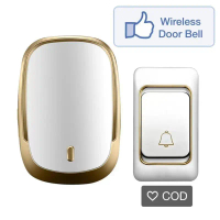 Wireless Doorbell, Smart Doorbell with Battery, Home Alarm, Remote Control up to 300M, Home Safety D