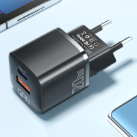 Kepala Charger Dual Port GaN Fast Charging PD 20W Adapter Adaptor