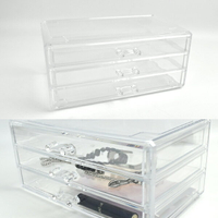 透明收納盒 3層抽屜飾品盒【NAWA102】