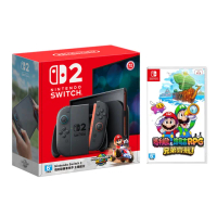 【Nintendo 任天堂】Switch 2 瑪利歐賽車世界 主機組+《瑪利歐＆路易吉RPG 兄弟齊航！》+《9H鋼化貼》