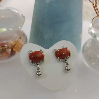 Earing Red Agate Natural Crystal