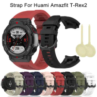 Silicone Watchband For Huami Amazfit T-Rex 2 Smart Watch Sport Strap Bracelet For Xiaomi Amazfit T-Rex2 Wristband Correa