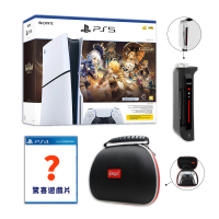 SONY 索尼 PS5光碟版主機 Slim 原神同捆組+散熱風扇+手把包(PS4隨機遊戲1片)