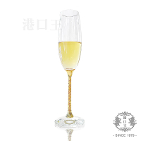 【港口王】奢華金箔香檳杯(無鉛水晶玻璃 香檳杯2入組)