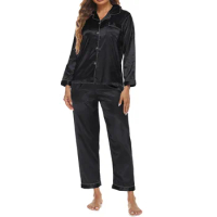 Satin Silk Pajamas for Women Summer Pyjamas Home Clothes Women Nightwear Pajama Set Long Nightgown Plus Size Sleepwear