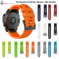 26 22MM Silicone Quick Release Watchband Strap for Garmin Fenix 6X Pro Watch Easyfit Wrist Band Strap For Fenix 6 Pro Watch