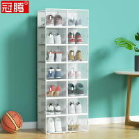 鞋子收納盒抽屜式省空間整理箱透明連體裝防塵塑料宿舍家用aj鞋盒