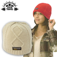【SNOW TRAVEL】3M Thinsulate高級素面麻花保暖羊毛帽.毛線帽