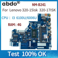 NM-B241.For Lenovo Ideapad 320-15ISK 520-15ISK Laptop Motherboard.With I3-6006U/6100U 4G-RAM 100% Fully Tested