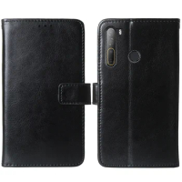 For HTC U20 5G Case 6.8 inch Flip Wallet Business Leather Funda Phone Case for HTC U20 5G with Card Slot