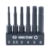 【KING TONY 金統立】專業級工具 6件式 1/4 六角電動起子頭組(KT1004C6HQ)