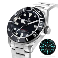 THORN 39mm Homage Titanium Watch For Men Vintage PT5000 Movement Automatic Sapphire Crystal C3 Super Luminous 200M Waterproof