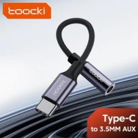 Toocki Adaptador USB C to 3 5 mm Jack Earphone Adapter USB Type C To 3.5mm Aux Audio Adapter Cable For Huawei Xiaomi Headphones