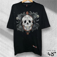 เสื้อยืด RAW BLUE GLITTER SKULL BLACK T-SHIRT( 2XL ) คําแนะนําการขายที่ร้อนแรงในเดือนนี้