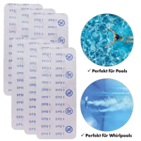 100PCS Rapid Tablets Swimming Pool Water Test for Free Chlorine DPD1 Pool Cleaning Effervescent Tablets