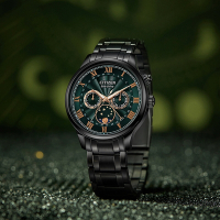CITIZEN 星辰 亞洲限定 光動能紳男月相手錶 母親節送禮首選 AP1055-87X