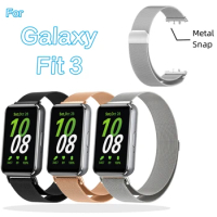 Magnetic Strap for Samsung Galaxy Fit 3 Stainless Steel Bracelet Correa Samsung Galaxy Fit 3 Band Accessories
