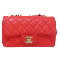 CHANEL 香奈兒【激安價】 紅色 羊皮 Coco 20 菱格紋 肩背包 (無卡) 【二手名牌BRAND OFF】