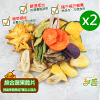 【甜園】綜合蔬果脆片-100gx2包(綜合蔬果、蔬果脆片、餅乾、低溫烘焙)