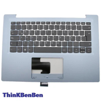 LAS Latin Spanish Blue Keyboard Upper Case Palmrest Shell Cover For Lenovo Ideapad S130 14 130s 14IGM 120s 14IAP 5CB0P23845